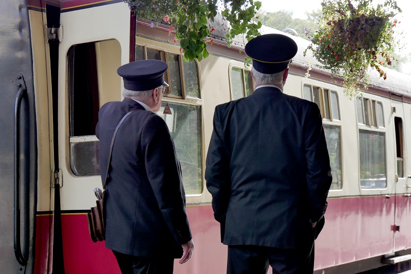 Staff on the Station Platform at Bodmin General Station